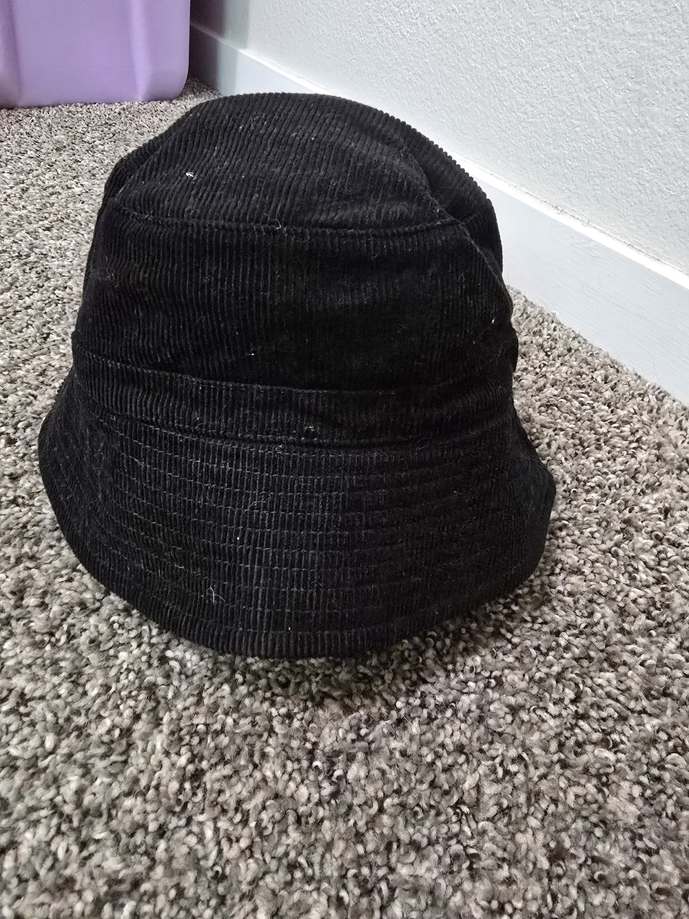 Tilly's Black Corduroy Bucket Hat